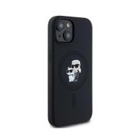 Karl Lagerfeld Silicone Karl & Choupette MagSafe - Etui iPhone 15 Plus / 14 Plus (czarny)