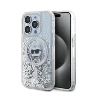 Karl Lagerfeld Liquid Glitter Choupette Head MagSafe - Etui iPhone 15 Pro (przezroczysty) Karl Lagerfeld Liquid Glitter Choupette Head MagSafe - Etui iPhone 15 Pro (przezroczysty)