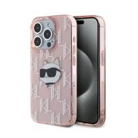 Karl Lagerfeld IML Choupette Head & Monogram - Etui iPhone 15 Pro Max (różowy) Karl Lagerfeld IML Choupette Head & Monogram - Etui iPhone 15 Pro Max (różowy)