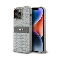 DKNY Leather Mono Stripe & Metal Logo - Etui iPhone 14 Pro Max (beżowy) DKNY Leather Mono Stripe & Metal Logo - Etui iPhone 14 Pro Max (beżowy)