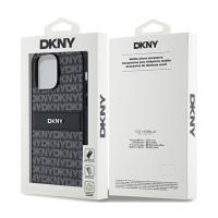 DKNY Leather Mono Stripe & Metal Logo - Etui iPhone 14 Pro Max (czarny)