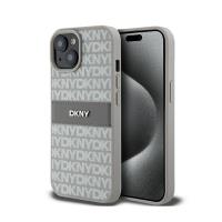 DKNY Leather Mono Stripe & Metal Logo - Etui iPhone 15 / 14 / 13 (beżowy) DKNY Leather Mono Stripe & Metal Logo - Etui iPhone 15 / 14 / 13 (beżowy)