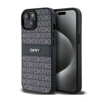 DKNY Leather Mono Stripe & Metal Logo - Etui iPhone 15 / 14 / 13 (czarny) DKNY Leather Mono Stripe & Metal Logo - Etui iPhone 15 / 14 / 13 (czarny)