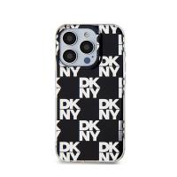 DKNY IML Checkered Mono Pattern - Etui do iPhone 15 Pro (czarny)