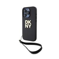 DKNY Wrist Strap Stock Logo - Etui iPhone 15 Pro (czarny) DKNY Wrist Strap Stock Logo - Etui iPhone 15 Pro (czarny)