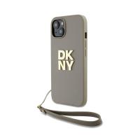 DKNY Wrist Strap Stock Logo - Etui iPhone 15 Plus (beżowy) DKNY Wrist Strap Stock Logo - Etui iPhone 15 Plus (beżowy)