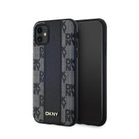 DKNY Leather Checkered Mono Pattern MagSafe - Etui iPhone 11 (czarny) DKNY Leather Checkered Mono Pattern MagSafe - Etui iPhone 11 (czarny)