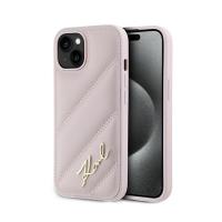 Karl Lagerfeld Diagonal Quilted Script - Etui iPhone 15 / 14 / 13 (różowy) Karl Lagerfeld Diagonal Quilted Script - Etui iPhone 15 / 14 / 13 (różowy)