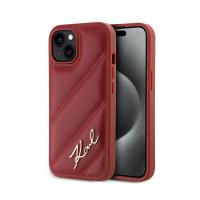 Karl Lagerfeld Diagonal Quilted Script - Etui iPhone 15 / 14 / 13 (czerwony) Karl Lagerfeld Diagonal Quilted Script - Etui iPhone 15 / 14 / 13 (czerwony)