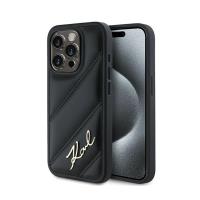 Karl Lagerfeld Diagonal Quilted Script - Etui iPhone 15 Pro Max (czarny) Karl Lagerfeld Diagonal Quilted Script - Etui iPhone 15 Pro Max (czarny)