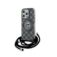Karl Lagerfeld IML Crossbody Monogram Karl & Choupette Head MagSafe - Etui iPhone 15 Pro Max (czarny) Karl Lagerfeld IML Crossbody Monogram Karl & Choupette Head MagSafe - Etui iPhone 15 Pro Max (czarny)