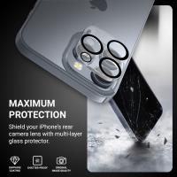 Crong Lens Shield - Szkło na aparat i obiektyw iPhone 16 Pro / iPhone 16 Pro Max / iPhone 15 Pro / iPhone 15 Pro Max