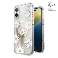 Speck Presidio Lux ClickLock & MagSafe - Etui iPhone 16 Plus (Sunshine Daisies / Clear / Gold) Speck Presidio Lux ClickLock & MagSafe - Etui iPhone 16 Plus (Sunshine Daisies / Clear / Gold)