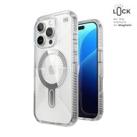 Speck Presidio Perfect-Clear Grip ClickLock & MagSafe - Etui iPhone 16 Pro (Clear / Chrome Finish / Serene Silver) Speck Presidio Perfect-Clear Grip ClickLock & MagSafe - Etui iPhone 16 Pro (Clear / Chrome Finish / Serene Silver)