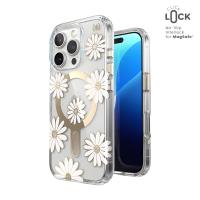 Speck Presidio Lux ClickLock & MagSafe - Etui iPhone 16 Pro (Sunshine Daisies / Clear / Gold) Speck Presidio Lux ClickLock & MagSafe - Etui iPhone 16 Pro (Sunshine Daisies / Clear / Gold)