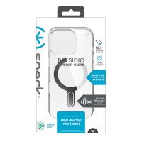 Speck Presidio Perfect-Clear ClickLock & MagSafe - Etui iPhone 16 Pro (Clear / Chrome Finish / Serene Silver)
