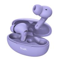 Trust Yavi - Bezprzewodowe słuchawki dokanałowe Bluetooth TWS z etui ładującym & ENC (Fioletowy) Trust Yavi - Bezprzewodowe słuchawki dokanałowe Bluetooth TWS z etui ładującym & ENC (Fioletowy)