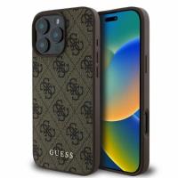 Guess 4G Classic - Etui iPhone 16 Pro (brązowy) Guess 4G Classic - Etui iPhone 16 Pro (brązowy)