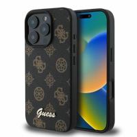 Guess Peony Script MagSafe - Etui iPhone 16 Pro (czarny) Guess Peony Script MagSafe - Etui iPhone 16 Pro (czarny)