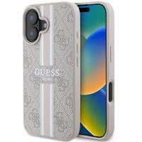 Guess 4G Printed Stripes MagSafe - Etui iPhone 16 (różowy) Guess 4G Printed Stripes MagSafe - Etui iPhone 16 (różowy)