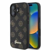 Guess Peony Script MagSafe - Etui iPhone 16 (czarny) Guess Peony Script MagSafe - Etui iPhone 16 (czarny)