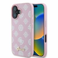 Guess Peony Script MagSafe - Etui iPhone 16 (różowy) Guess Peony Script MagSafe - Etui iPhone 16 (różowy)