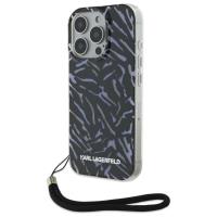 Karl Lagerfeld Zebra With Cord - Etui iPhone 16 Pro (fioletowy) Karl Lagerfeld Zebra With Cord - Etui iPhone 16 Pro (fioletowy)