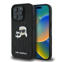 Karl Lagerfeld Monogram Karl & Choupette Head Pin - Etui iPhone 16 Pro (czarny) Karl Lagerfeld Monogram Karl & Choupette Head Pin - Etui iPhone 16 Pro (czarny)