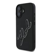 Karl Lagerfeld 3D Rubber Bicolor Signature - Etui iPhone 16 (czarny) Karl Lagerfeld 3D Rubber Bicolor Signature - Etui iPhone 16 (czarny)