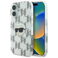 Karl Lagerfeld IML Karl Head Electroplated - Etui iPhone 16 (przezroczysty) Karl Lagerfeld IML Karl Head Electroplated - Etui iPhone 16 (przezroczysty)