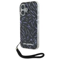 Karl Lagerfeld Zebra With Cord - Etui iPhone 16 (fioletowy) Karl Lagerfeld Zebra With Cord - Etui iPhone 16 (fioletowy)