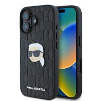 Karl Lagerfeld Monogram Karl Head Pin - Etui iPhone 16 (czarny) Karl Lagerfeld Monogram Karl Head Pin - Etui iPhone 16 (czarny)