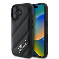 Karl Lagerfeld Quilted Signature - Etui iPhone 16 (czarny) Karl Lagerfeld Quilted Signature - Etui iPhone 16 (czarny)