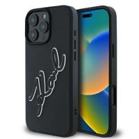 Karl Lagerfeld 3D Rubber Bicolor Signature - Etui iPhone 16 Pro Max (czarny) Karl Lagerfeld 3D Rubber Bicolor Signature - Etui iPhone 16 Pro Max (czarny)