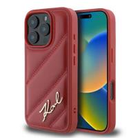 Karl Lagerfeld Quilted Signature - Etui iPhone 16 Pro Max (czerwony) Karl Lagerfeld Quilted Signature - Etui iPhone 16 Pro Max (czerwony)