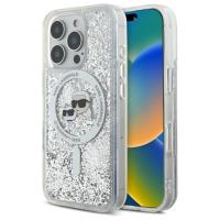 Karl Lagerfeld Liquid Glitter Karl & Choupette Head MagSafe - Etui iPhone 16 Pro (przezroczysty) Karl Lagerfeld Liquid Glitter Karl & Choupette Head MagSafe - Etui iPhone 16 Pro (przezroczysty)