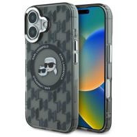 Karl Lagerfeld IML Monogram Karl & Choupette Head MagSafe - Etui iPhone 16 (czarny) Karl Lagerfeld IML Monogram Karl & Choupette Head MagSafe - Etui iPhone 16 (czarny)