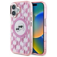 Karl Lagerfeld IML Monogram Karl & Choupette Head MagSafe - Etui iPhone 16 (różowy) Karl Lagerfeld IML Monogram Karl & Choupette Head MagSafe - Etui iPhone 16 (różowy)