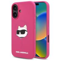 Karl Lagerfeld Silicone Choupette Head Print MagSafe - Etui iPhone 16 (fuksja) Karl Lagerfeld Silicone Choupette Head Print MagSafe - Etui iPhone 16 (fuksja)