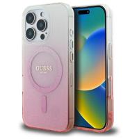 Guess IML Glitter Gradient MagSafe - Etui iPhone 16 Pro (różowy) Guess IML Glitter Gradient MagSafe - Etui iPhone 16 Pro (różowy)