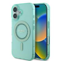 Guess IML Rhinestones MagSafe - Etui iPhone 16 (zielony) Guess IML Rhinestones MagSafe - Etui iPhone 16 (zielony)