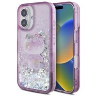 Hello Kitty Liquid Glitter 50TH Anniversary Party - Etui iPhone 16 (fioletowy) Hello Kitty Liquid Glitter 50TH Anniversary Party - Etui iPhone 16 (fioletowy)