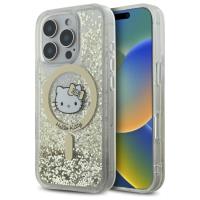 Hello Kitty Liquid Glitter Fever MagSafe - Etui iPhone 16 Pro (biały / złoty) Hello Kitty Liquid Glitter Fever MagSafe - Etui iPhone 16 Pro (biały / złoty)