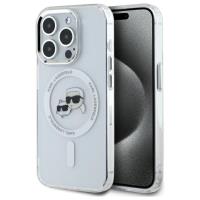 Karl Lagerfeld IML Metal Karl & Choupette Head MagSafe - Etui iPhone 15 Pro Max (biały) Karl Lagerfeld IML Metal Karl & Choupette Head MagSafe - Etui iPhone 15 Pro Max (biały)
