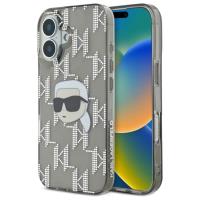 Karl Lagerfeld IML Karl Head Electroplated - Etui iPhone 16 (czarny) Karl Lagerfeld IML Karl Head Electroplated - Etui iPhone 16 (czarny)
