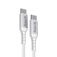 Crong Armor Link - Kabel 60W PD 3A USB-C do USB-C 150cm (biały) Crong Armor Link - Kabel 60W PD 3A USB-C do USB-C 150cm (biały)