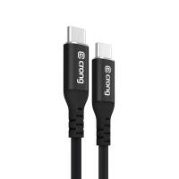 Crong Soft Link - Kabel 100W PD 5A USB-C do USB-C 120cm (czarny) Crong Soft Link - Kabel 100W PD 5A USB-C do USB-C 120cm (czarny)