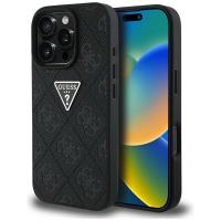 Guess Hot Stamp 4G Pattern Triangle Metal Logo - Etui do iPhone 16 Pro (czarny) Guess Hot Stamp 4G Pattern Triangle Metal Logo - Etui do iPhone 16 Pro (czarny)