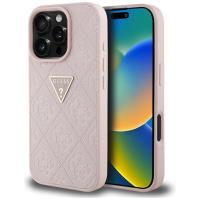 Guess Hot Stamp 4G Pattern Triangle Metal Logo - Etui do iPhone 16 Pro (różowy) Guess Hot Stamp 4G Pattern Triangle Metal Logo - Etui do iPhone 16 Pro (różowy)