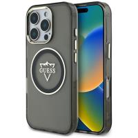 Guess IML Metal Mountain Logo MagSafe - Etui do iPhone 16 Pro (czarny) Guess IML Metal Mountain Logo MagSafe - Etui do iPhone 16 Pro (czarny)